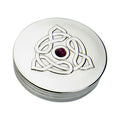 90mm Round Trinket Box  Amethyst   Triangle