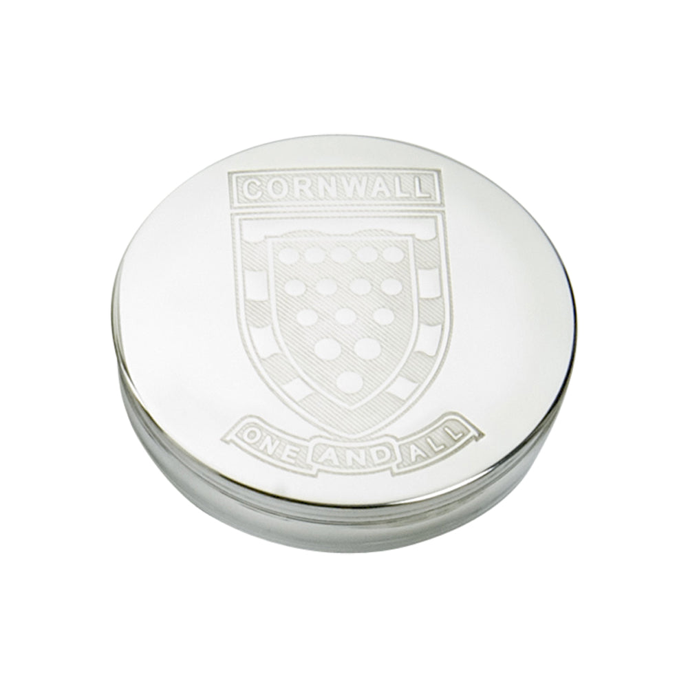 90mm Round Trinket Box Cornwall Scene