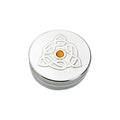 50mm Round Trinket Box     Topaz    Triangle