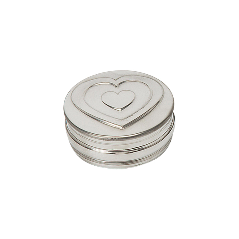 50mm Round Trinket Box Heart