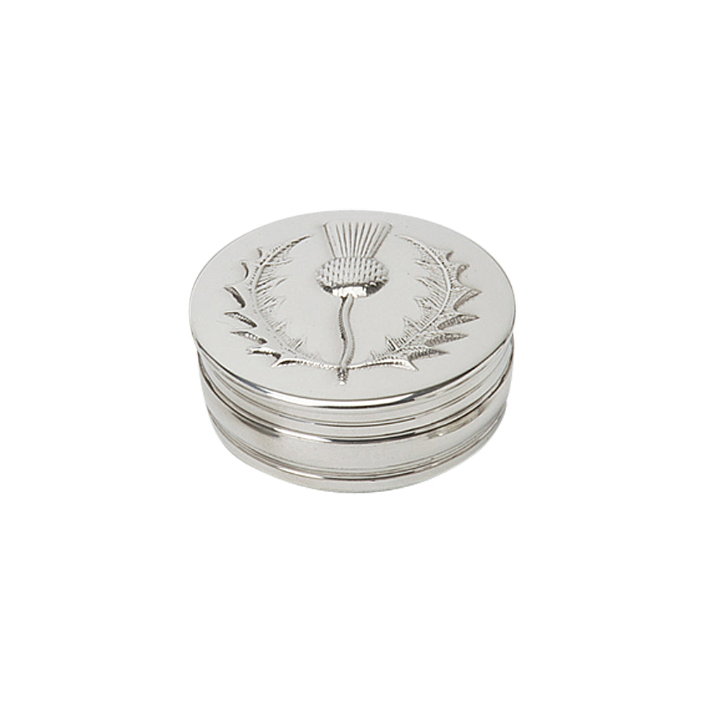 50mm Round Trinket Box Thistle