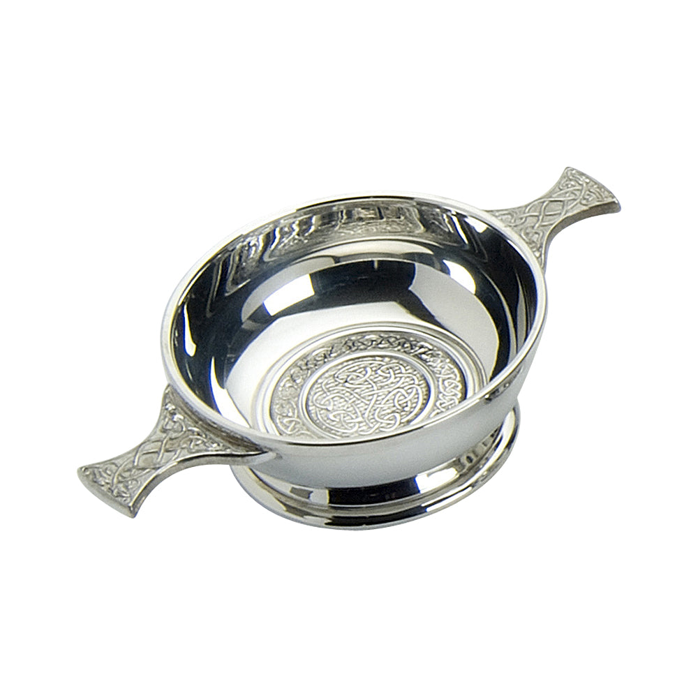 4" Quaich, Plain rim and Celtic insert