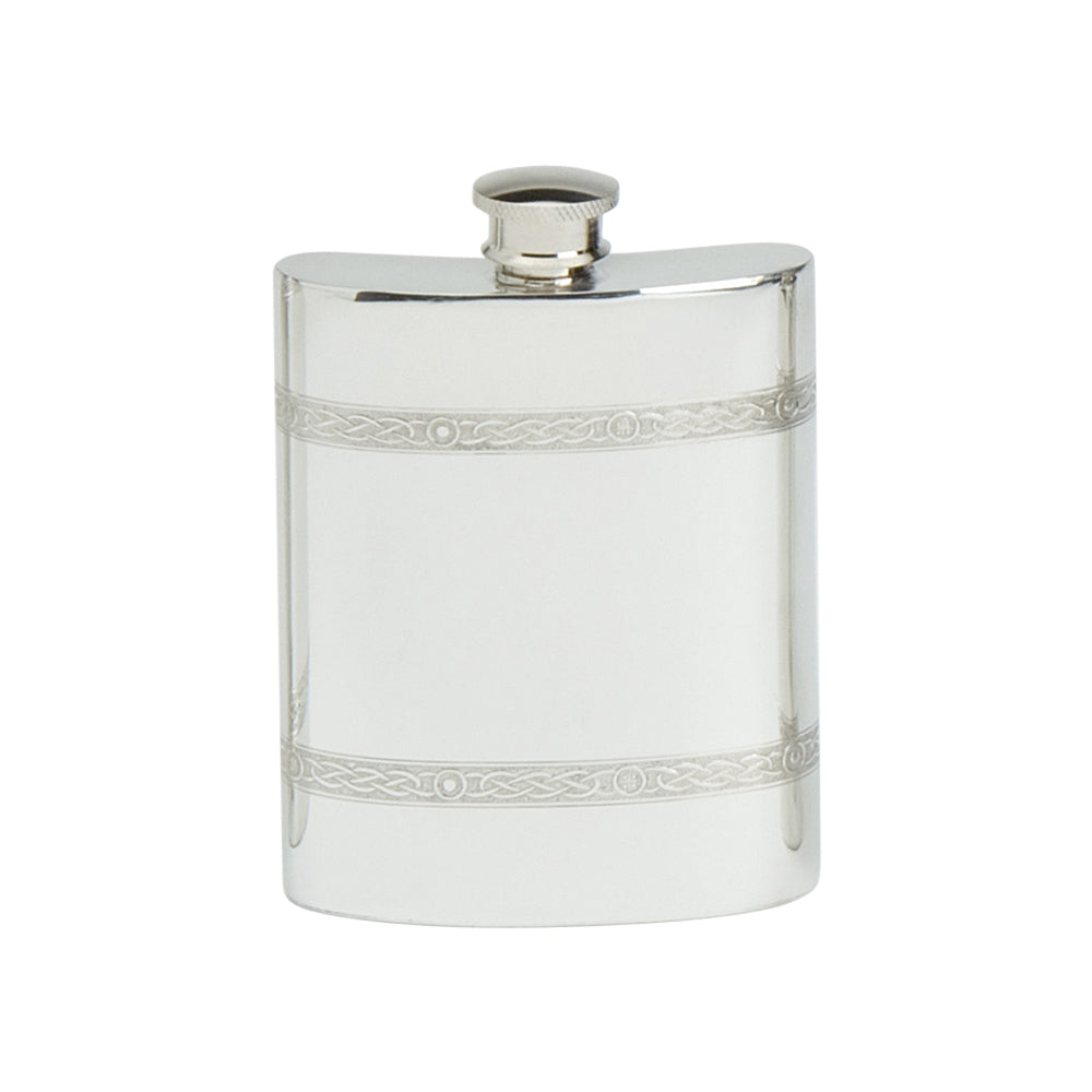 6oz Hip Flask, Celtic Wire