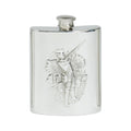 4oz Hip Flask, Stamped Shooting Scene