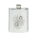 6oz Hip Flask, Stamped Fishing Scene