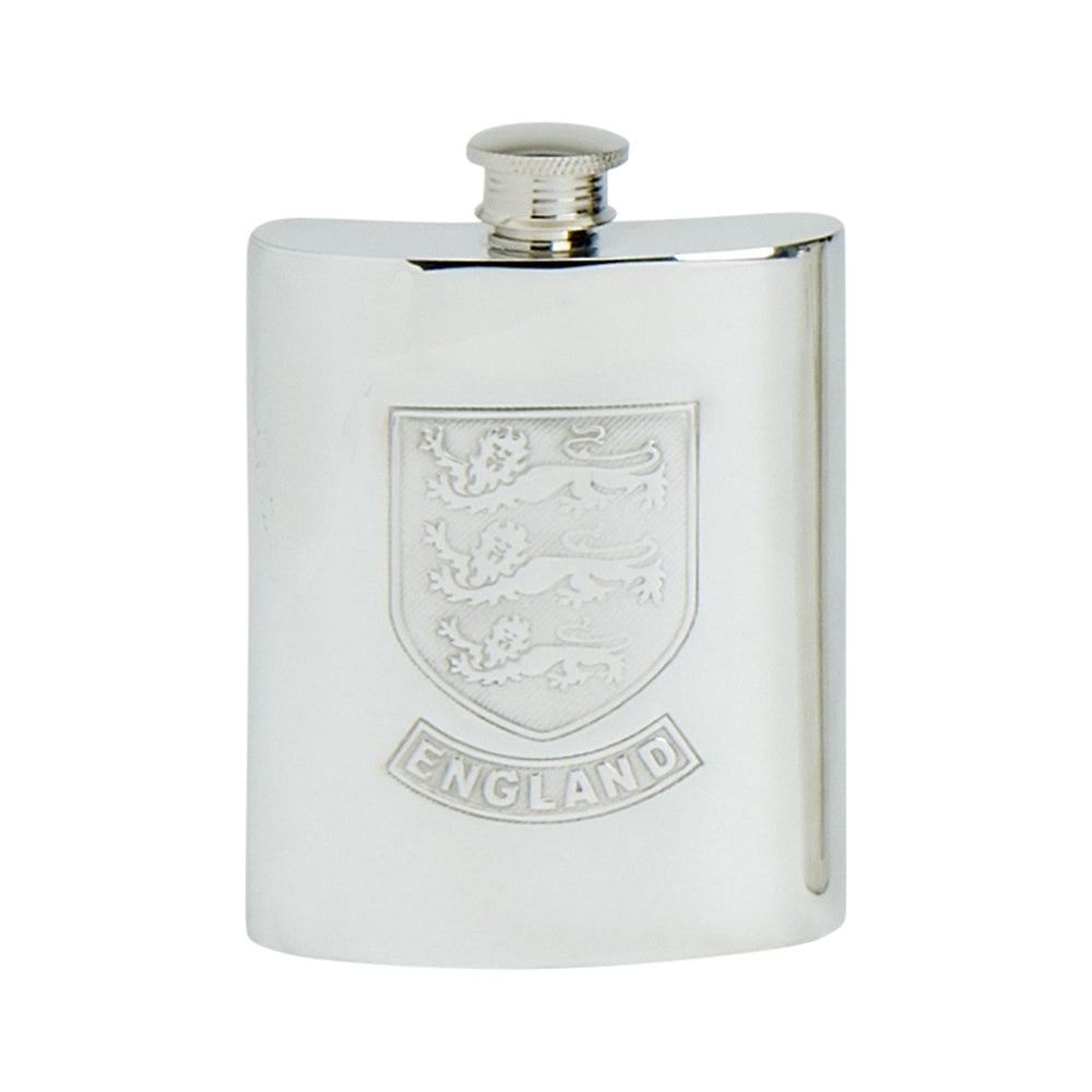 6oz Hip Flask England Badge