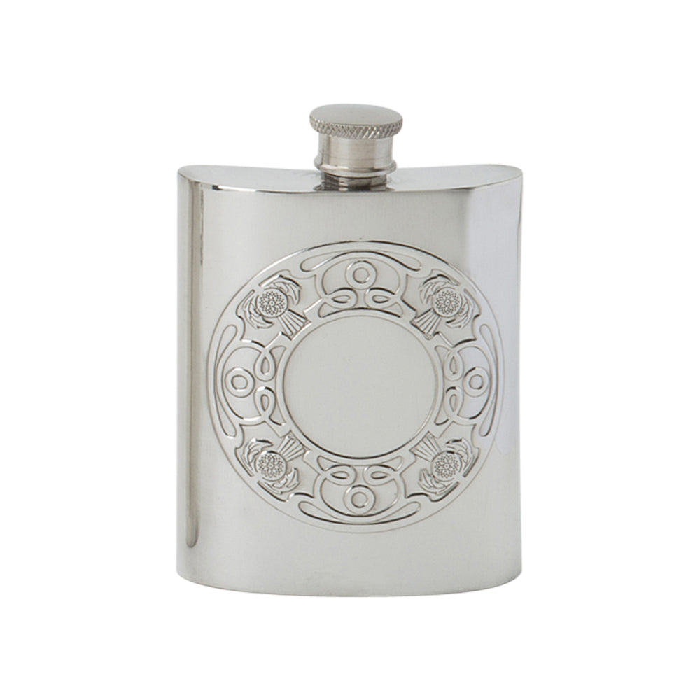6oz Hip Flask, Celtic/Thistle