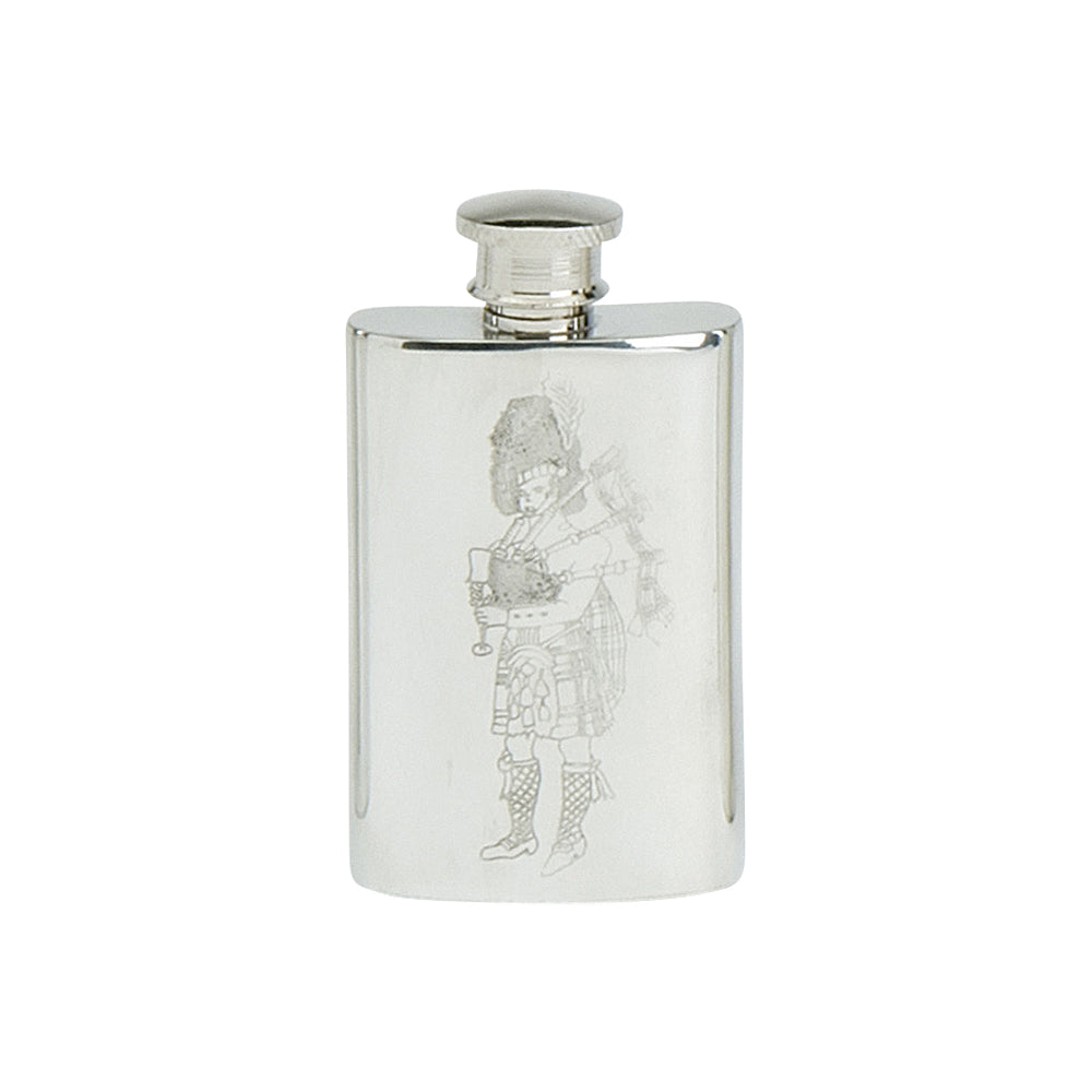 2oz Hip Flask, Stamped Piper