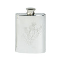 4oz Hip Flask, Stamped Thistle