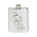 6oz Hip Flask Stamped Football Scene
