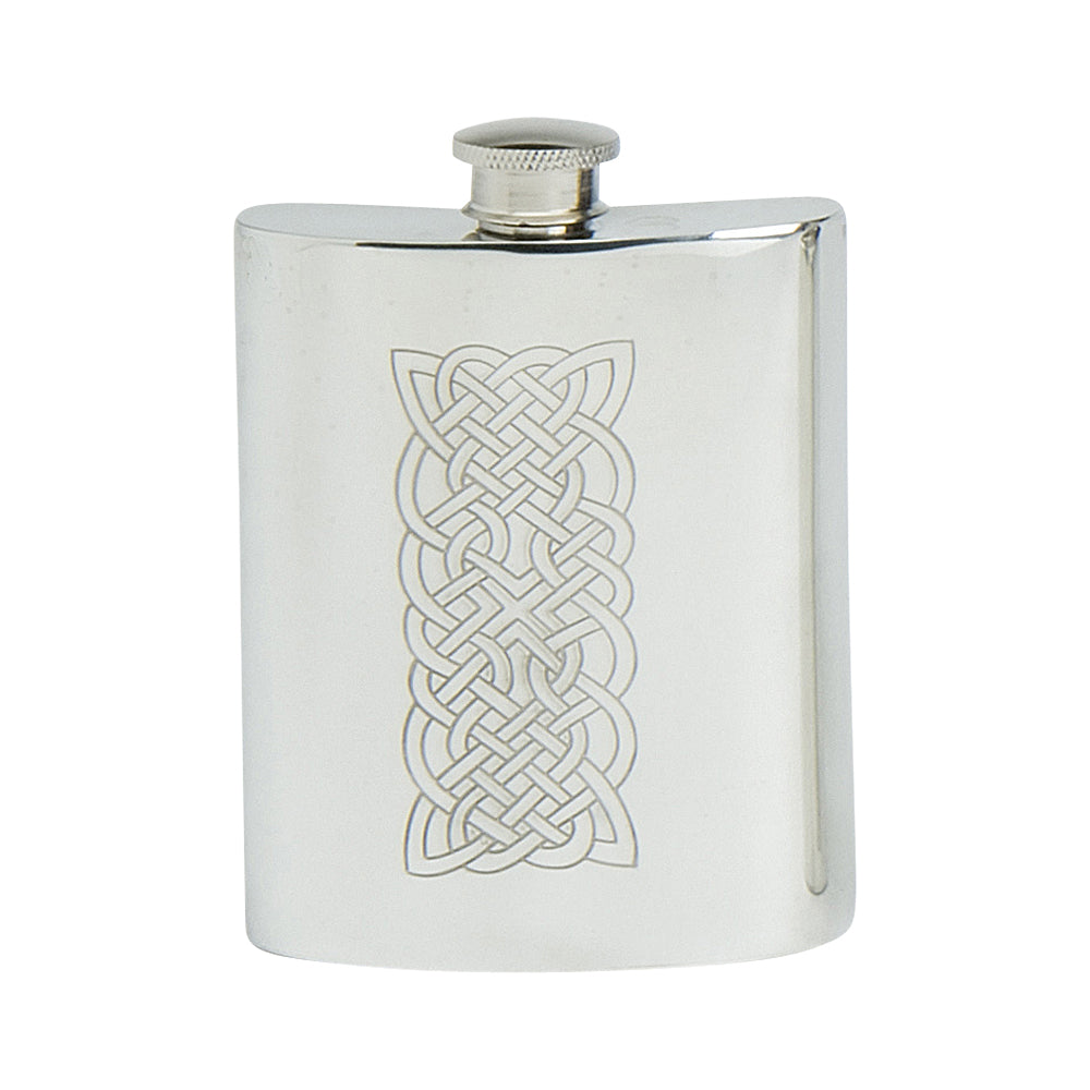 6oz Hip Flask, Celtic Rope