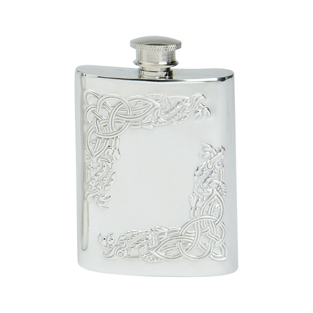 4oz Hip Flask, Serpent/Corner