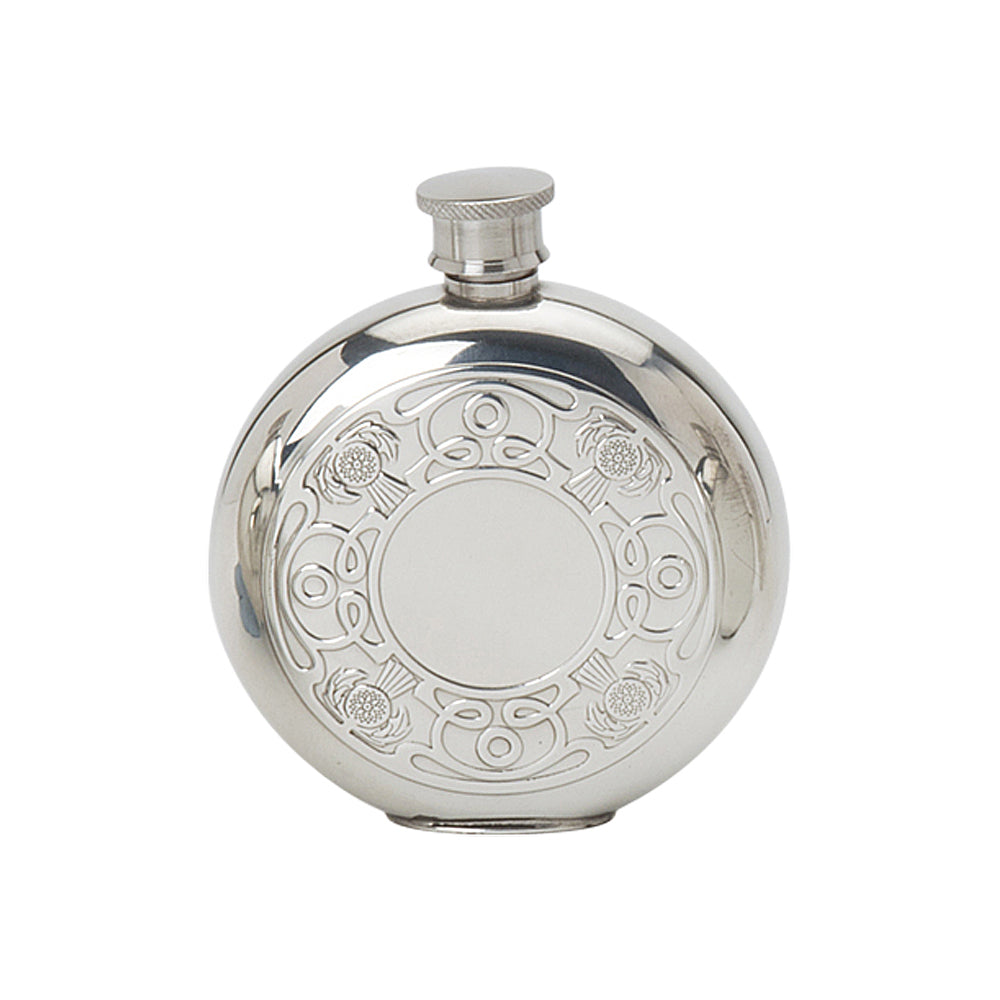 6oz Round Flask, Celtic/Thistle