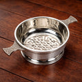 4 inch pewter quaich with Celtic knot design