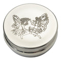 50mm round pewter trinket box with two fairies design