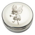 50mm round pewter trinket box with single fairy design