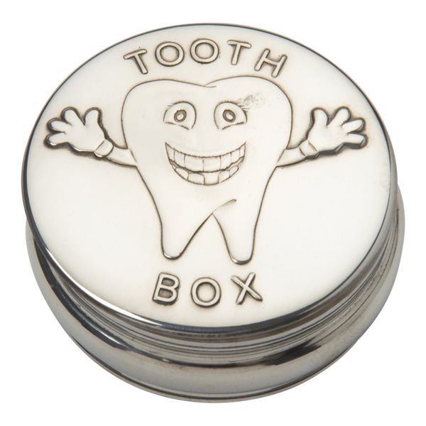 50mm round pewter tooth fairy trinket box