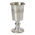 6.5 inch pewter chalice with dragon band design, satin finish