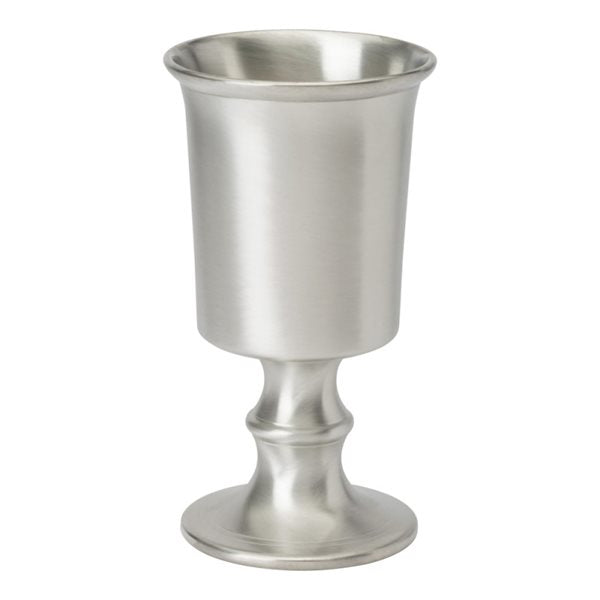 6.5 inch plain pewter chalice, satin finish