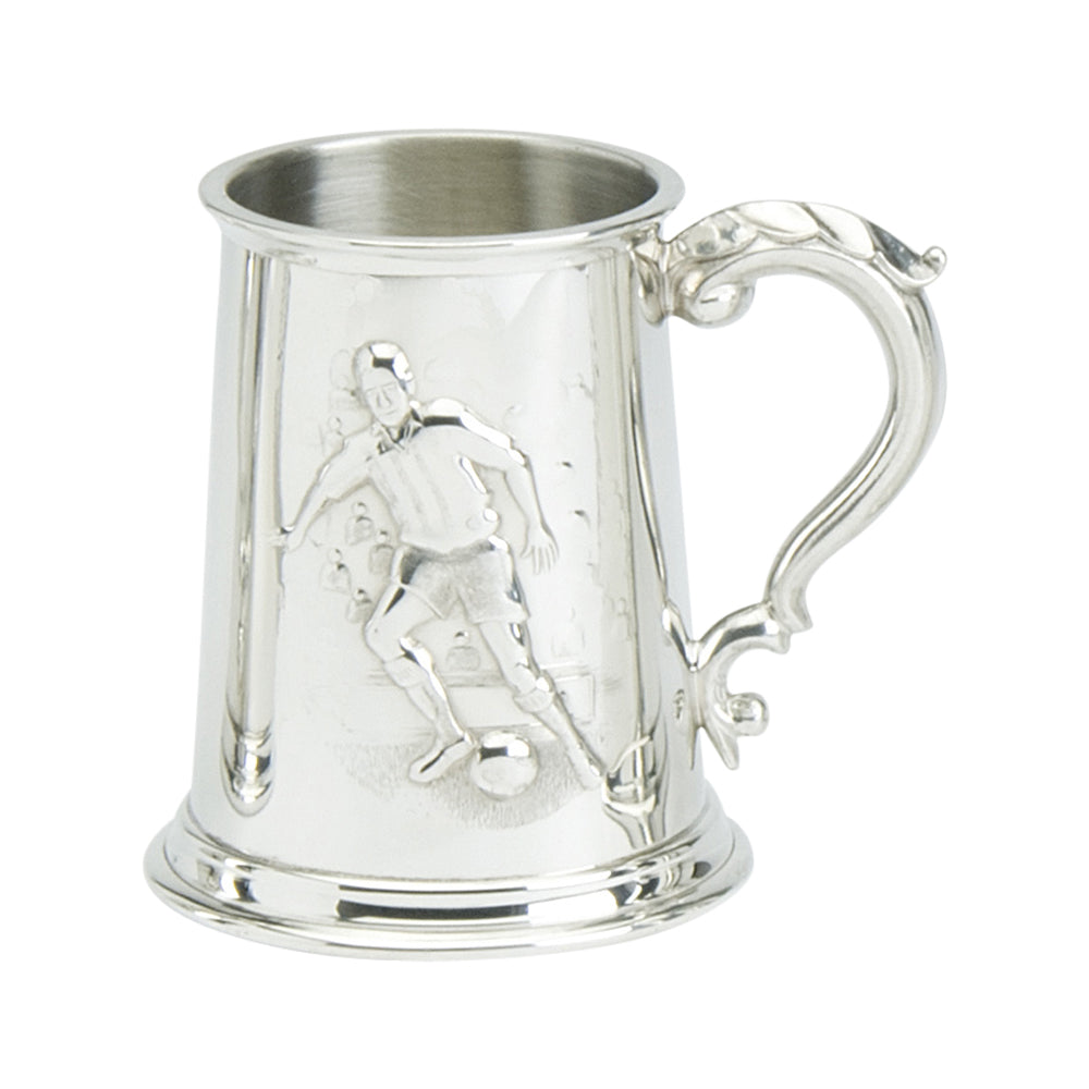 1 Pint Tankard. Stamped Football Scene