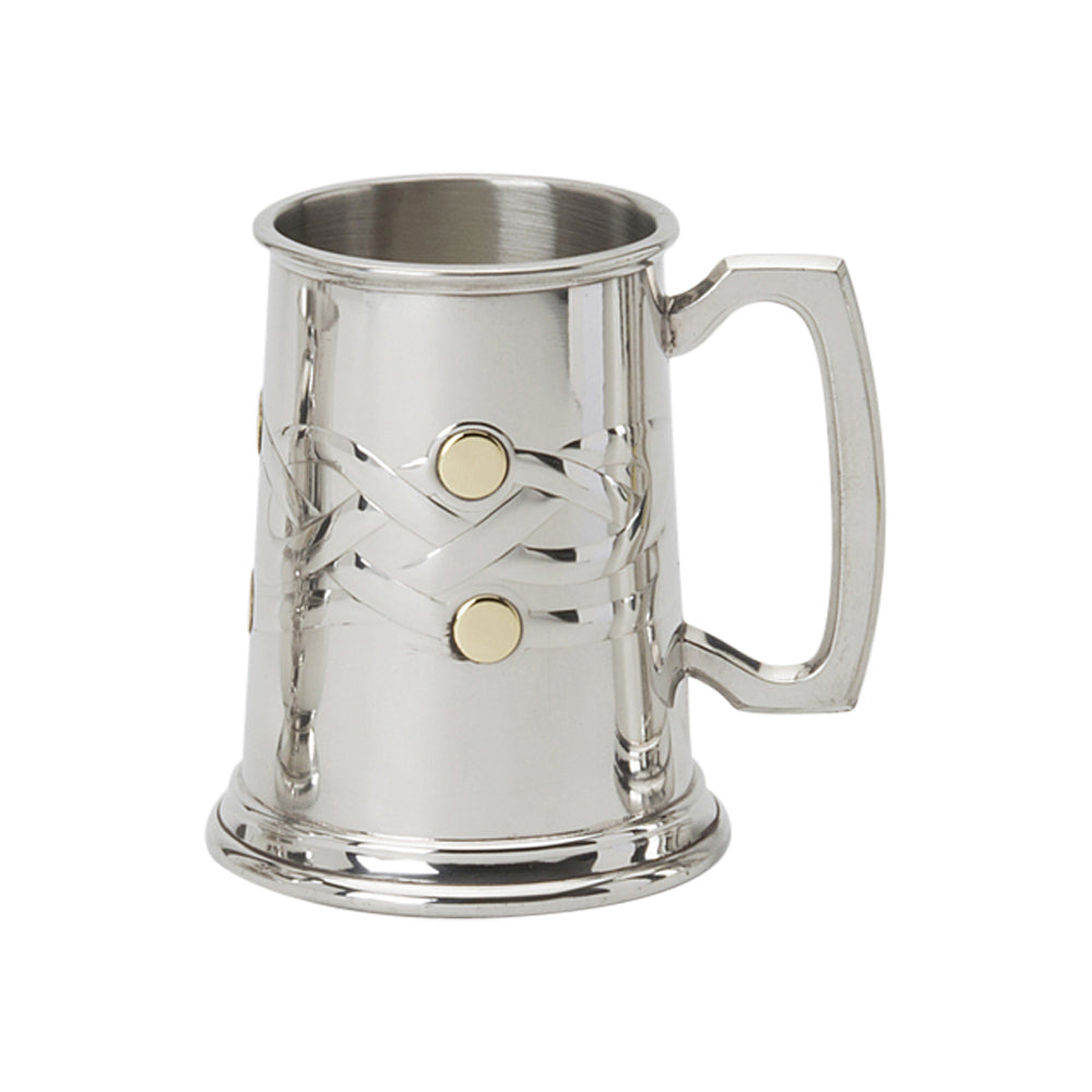 1 Pint Tankard  Celtic Knot Brass Inlay