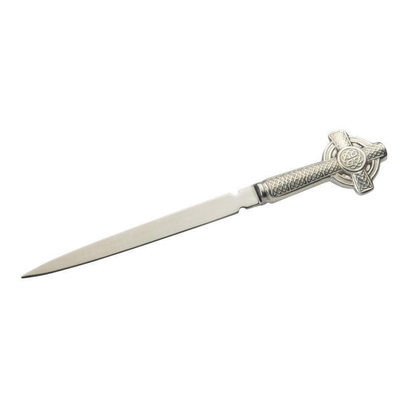 Pewter letter opener with Celtic cross handle
